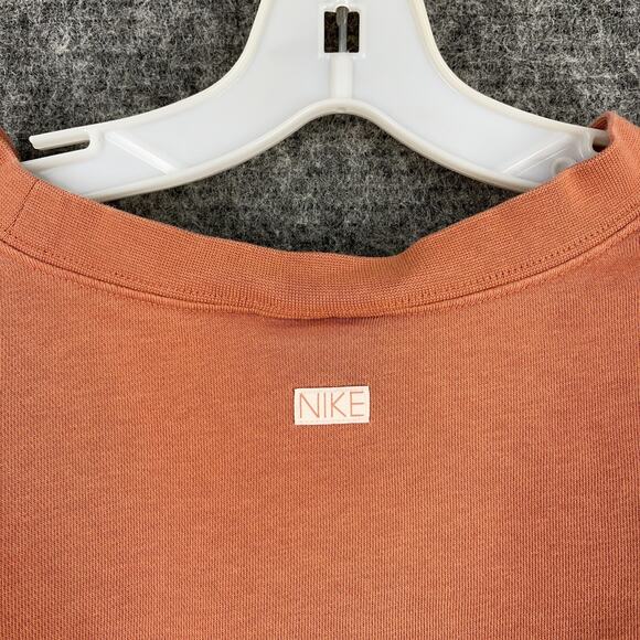 Nike Sweatshirt Womens 2X Plus Orange Sweater Crop Activewear Athleisure - Picture 4 of 10